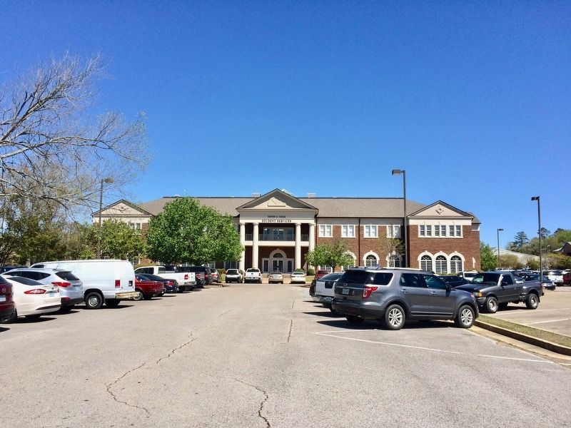 The David C. Cole Student Services building near the marker.. Click for full size. The David C. Cole Student Services building near the marker. image. Click for full size.