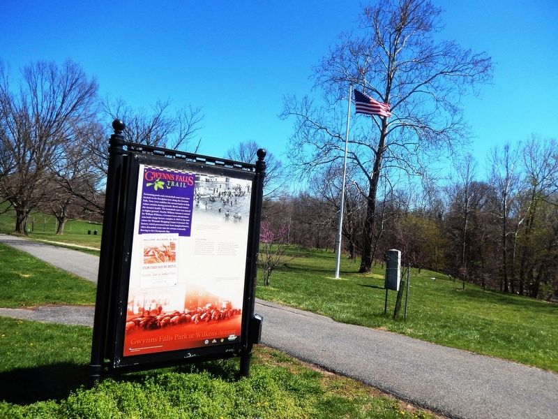 Gwynns Falls Park at Wilkens Avenue Marker-At a distance image. Click for full size.