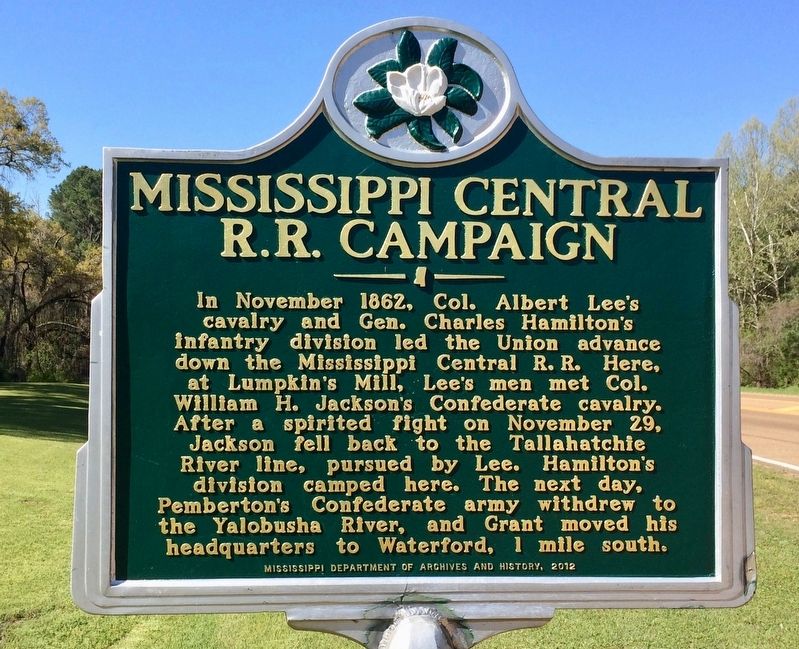 Mississipi Central R.R. Campaign Marker image. Click for full size.