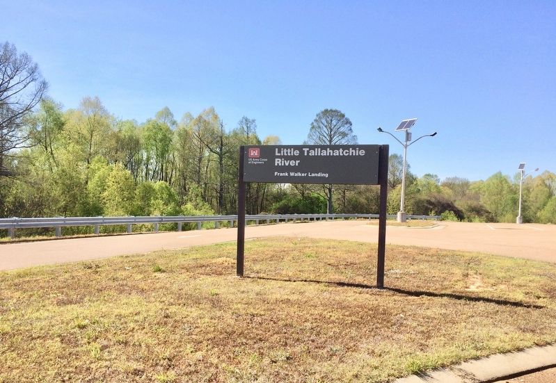 Entrance sign to Little Tallahatchie River boat landing. image. Click for full size.