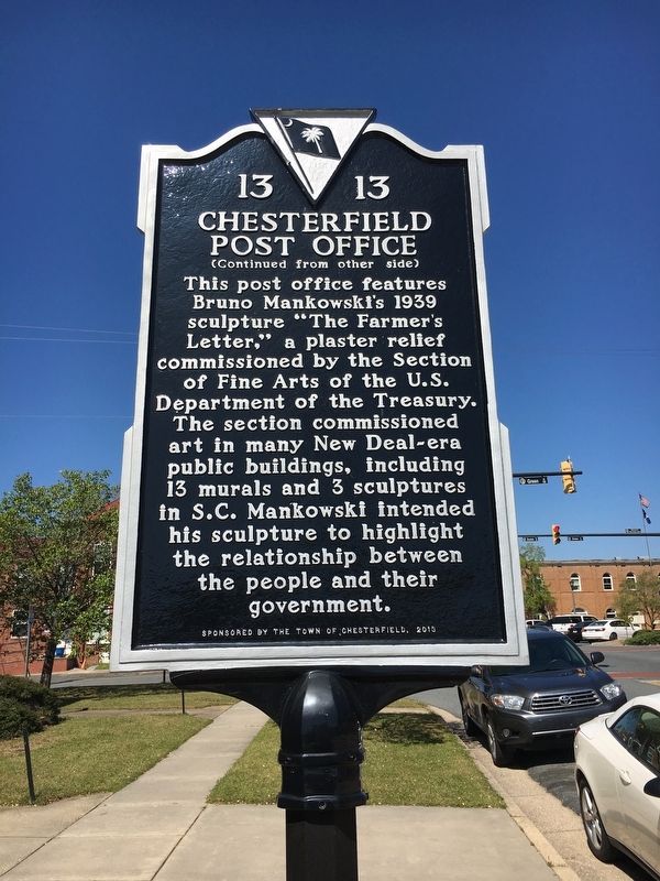 Chesterfield Post Office Marker image. Click for full size.