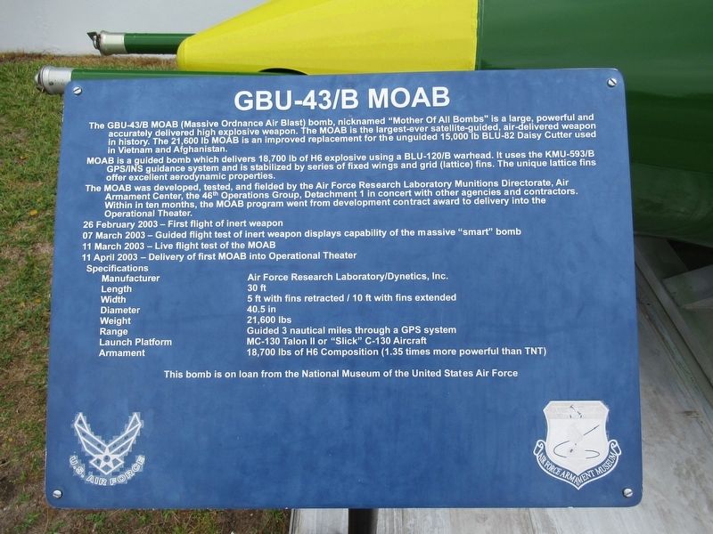 GBU-43/B MOAB Marker image. Click for full size.