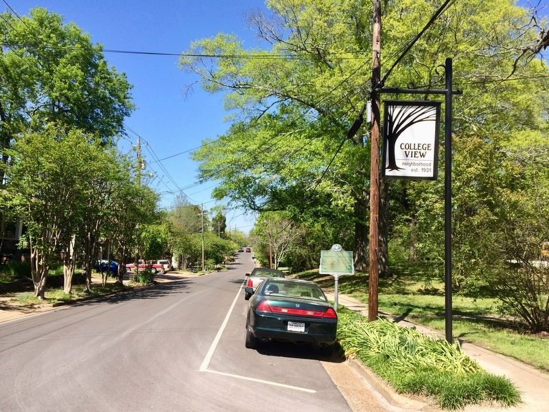 View of a portion of the historic district and the marker. image. Click for full size.