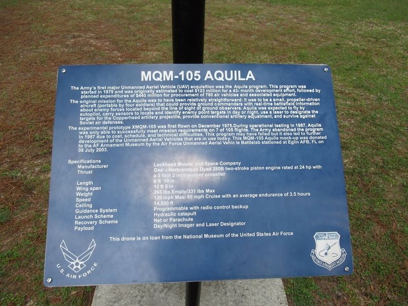 MQM-105 Aquila Marker image. Click for full size.