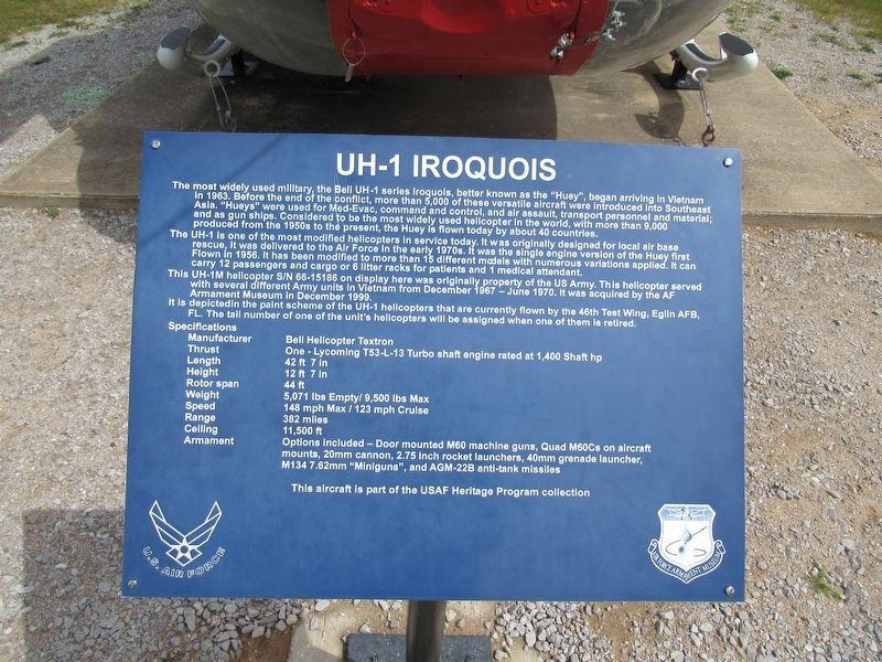 UH-1 Iroquois Marker image. Click for full size.