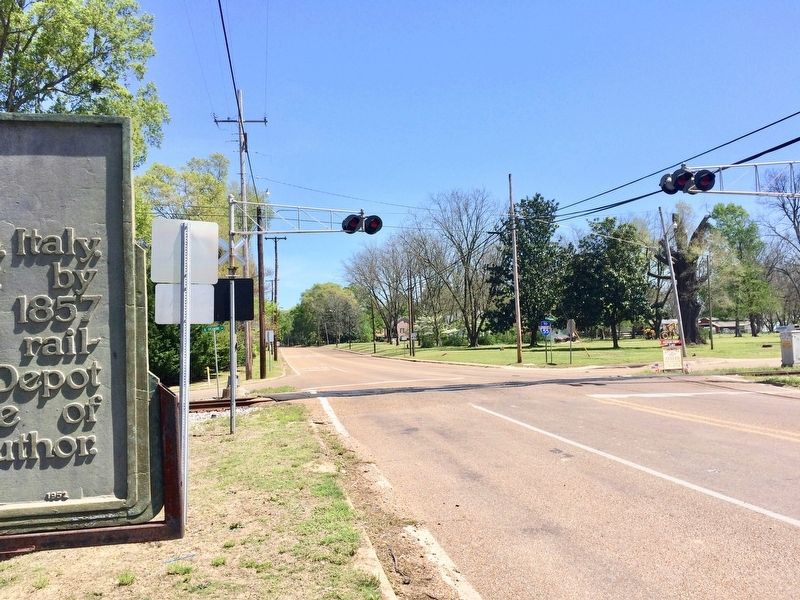 View from marker, east on Oak Street.. Click for full size. View from marker, east on Oak Street. image. Click for full size.