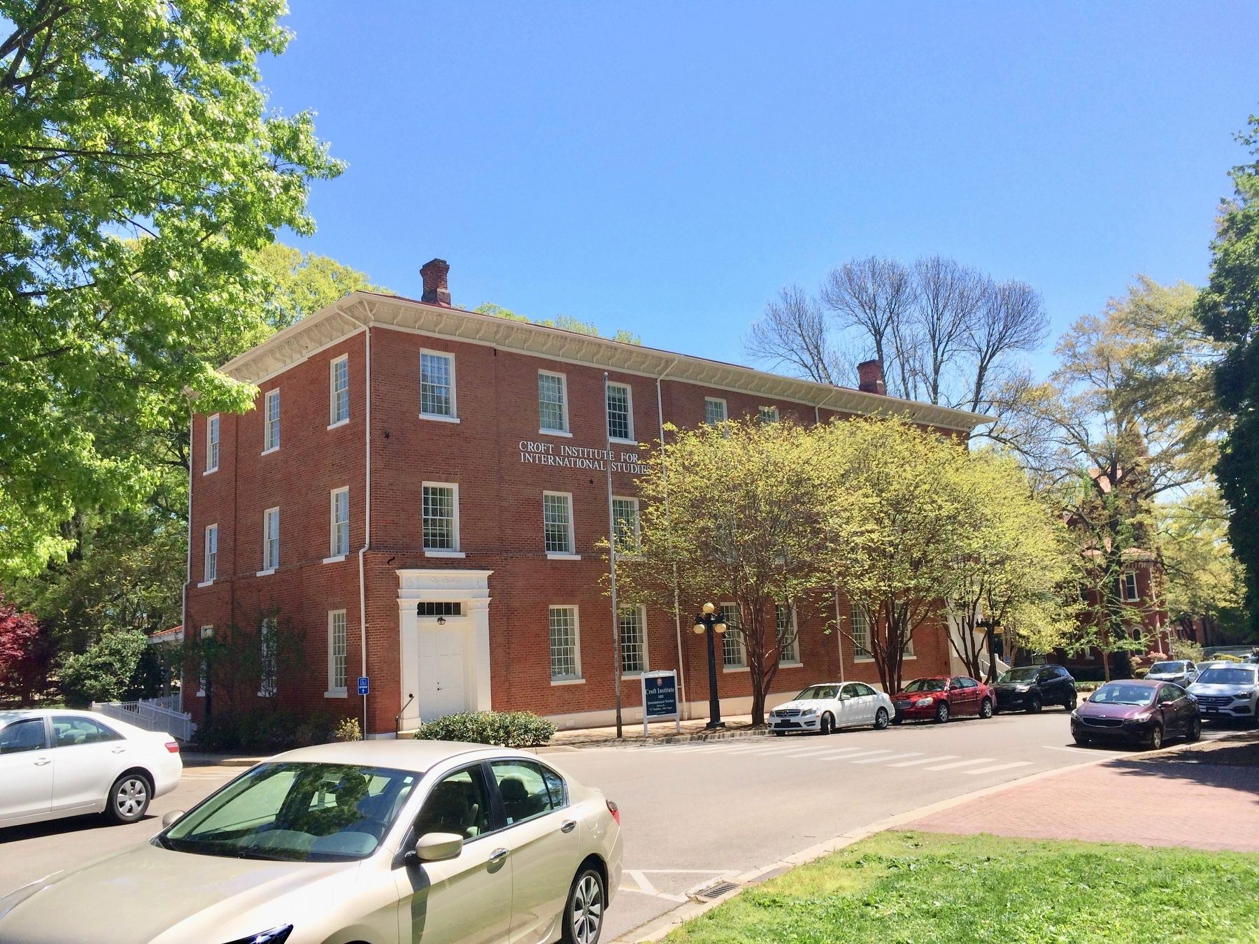 The Old Chapel (marker on far right of building, behind black SUV).. Click for full size. The Old Chapel (marker on far right of building, behind black SUV). image. Click for full size.