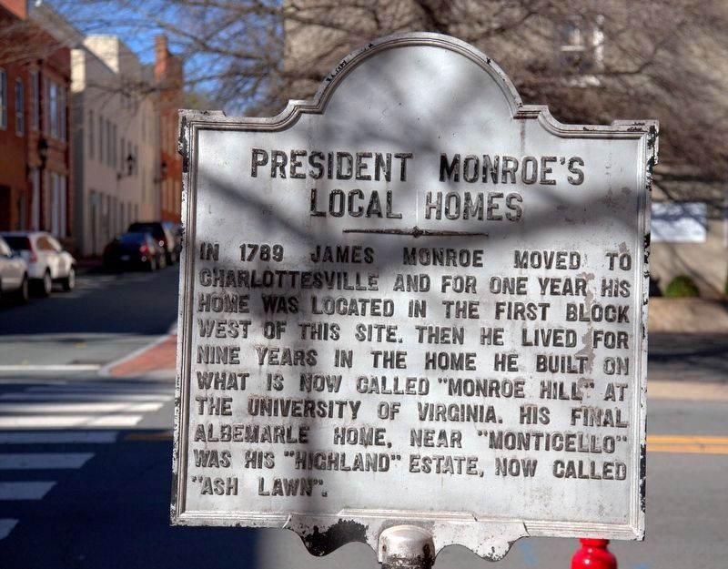 President Monroe’s Local Homes Marker image. Click for full size.