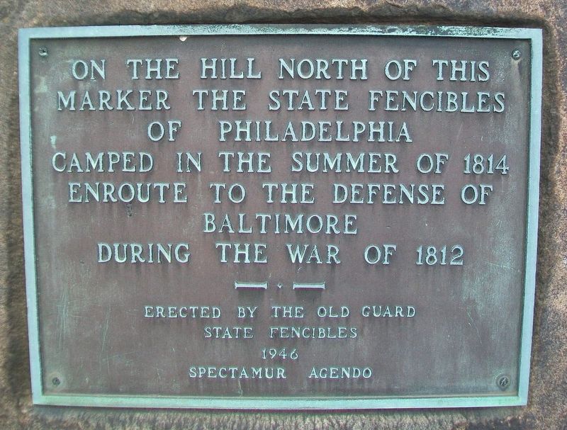 State Fencibles of Philadelphia Campsite Marker image. Click for full size.