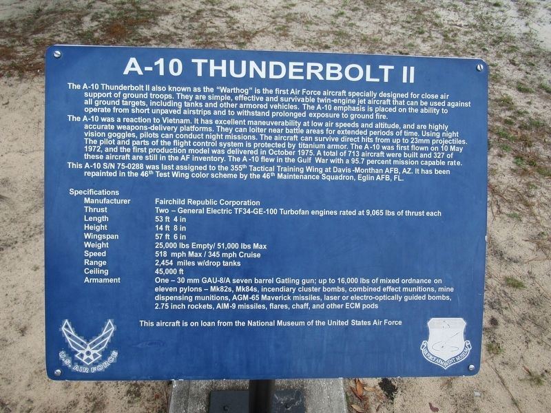 A-10 Thunderbolt II Marker image. Click for full size.