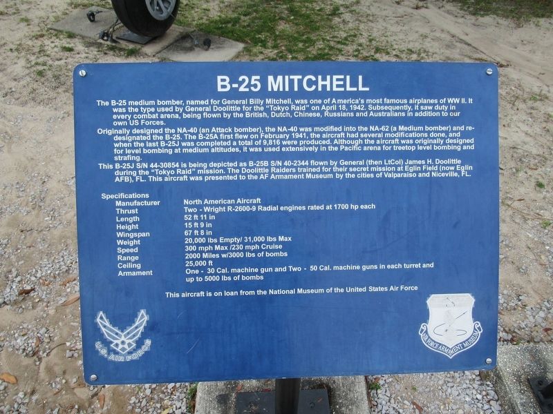 B-25 Mitchell Marker. Click for full size. B-25 Mitchell Marker image. Click for full size.