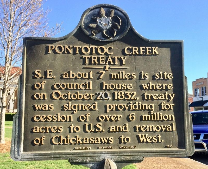 Pontotoc Creek Treaty Marker image. Click for full size.