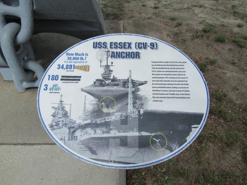 USS Essex (CV-9) Anchor Marker image. Click for full size.