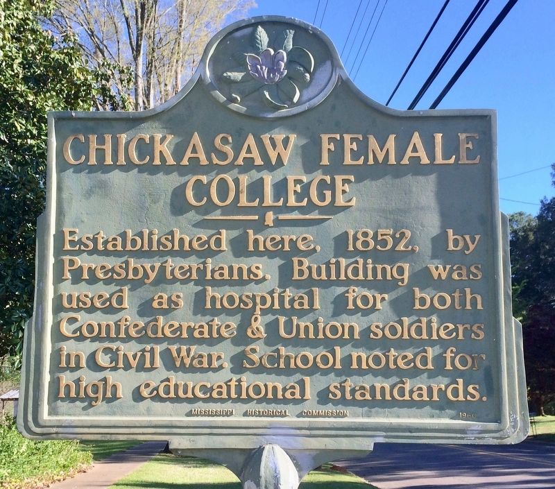 Chickasaw Female College Marker image. Click for full size.