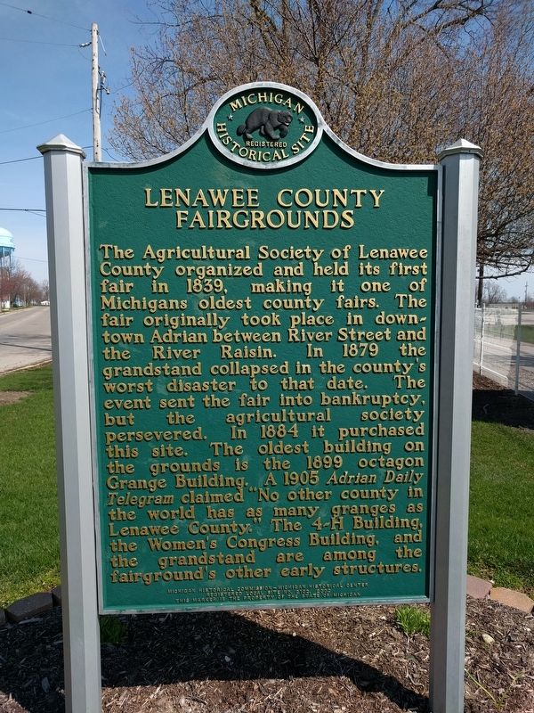Lenawee County Fairgrounds Marker image. Click for full size.