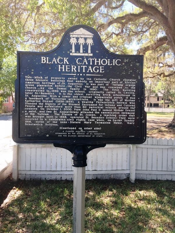 Black Catholic Heritage Marker image. Click for full size.
