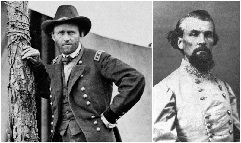 Gen. U.S. Grant & Gen. Nathan B. Forrest. Click for full size. Gen. U.S. Grant & Gen. Nathan B. Forrest image. Click for full size.