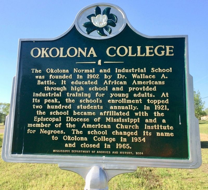 Okolona College Marker image. Click for full size.