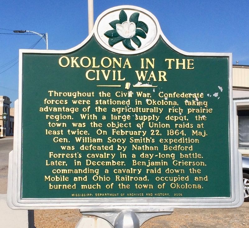 Okolona in the Civil War Marker image. Click for full size.