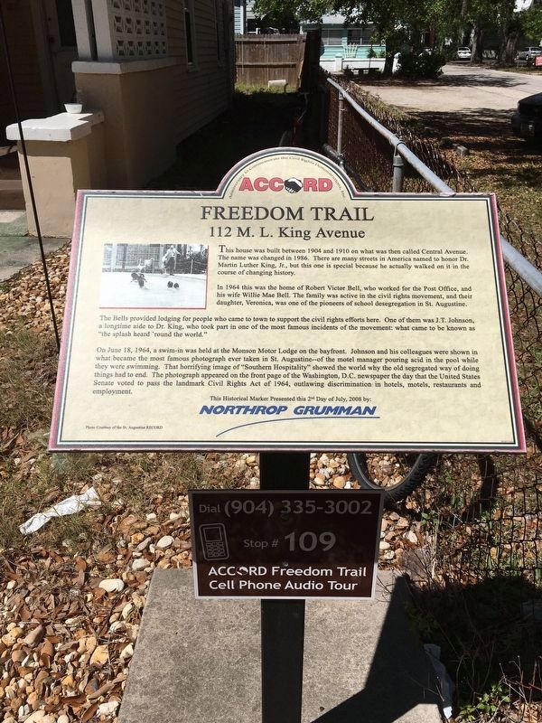 112 M.L. King Avenue Marker. Click for full size. 112 M.L. King Avenue Marker image. Click for full size.