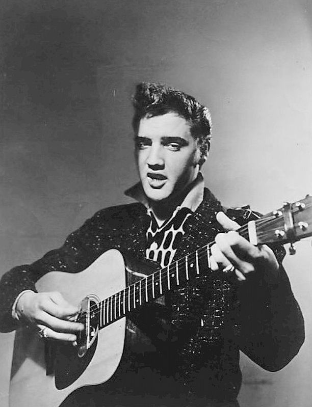 Elvis Aaron Presley publicity photo for the CBS program <i>Stage Show.</i> image. Click for full size.