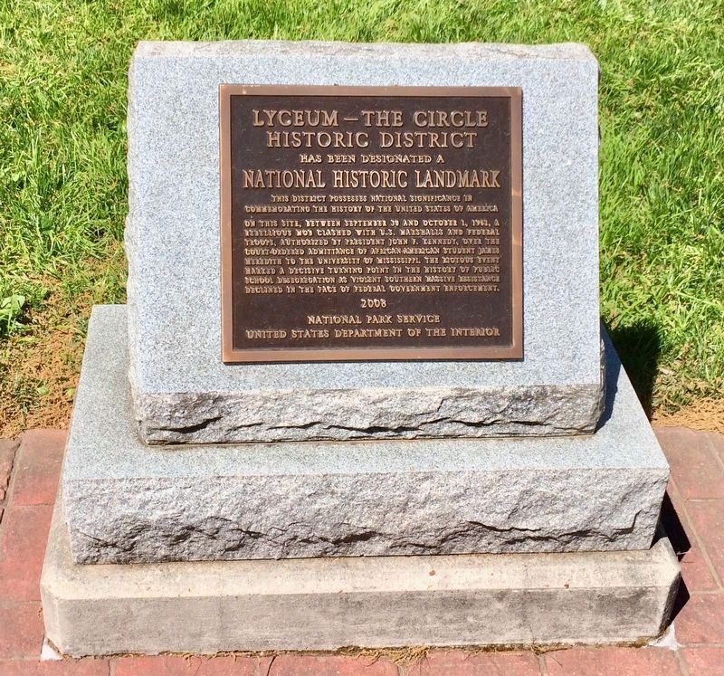 The Lyceum noted as a National Historic Landmark in 2008. image. Click for full size.