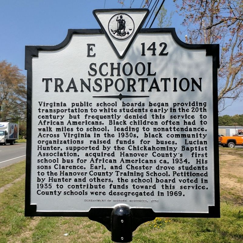 School Transportation Marker image. Click for full size.