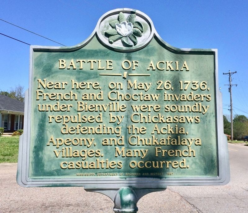Battle of Ackia Marker image. Click for full size.