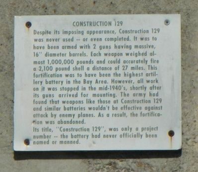 Construction 129 Marker image. Click for full size.