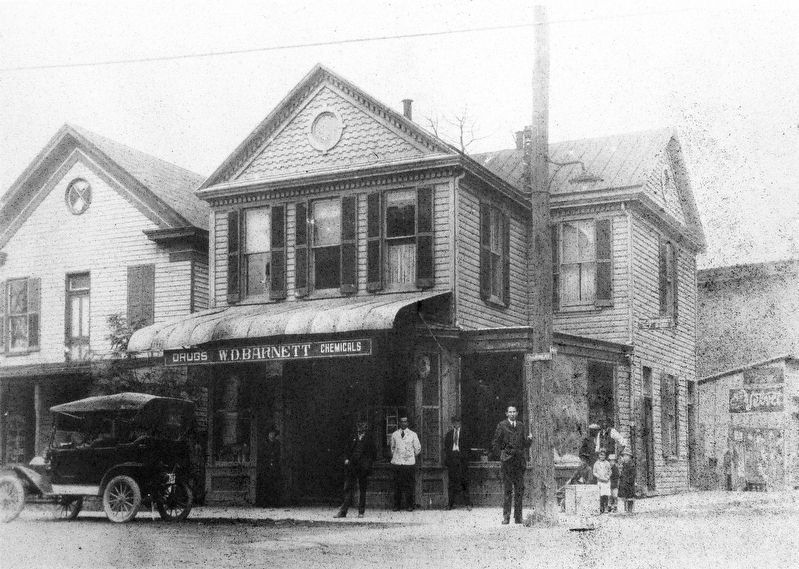 W. D. Barnett Drugs and Chemicals <br> Diamond Drug Store, circa 1920 image. Click for full size.