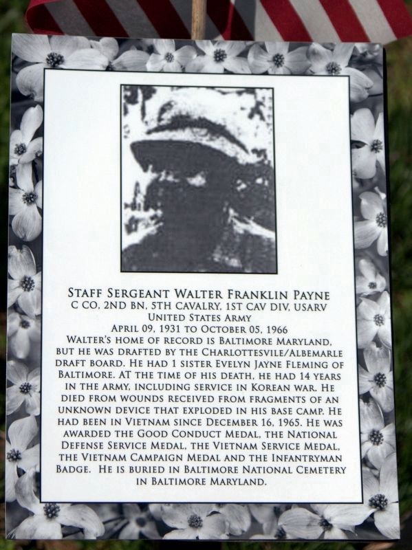 Staff Sergeant Walter Franklin Payne image. Click for full size.