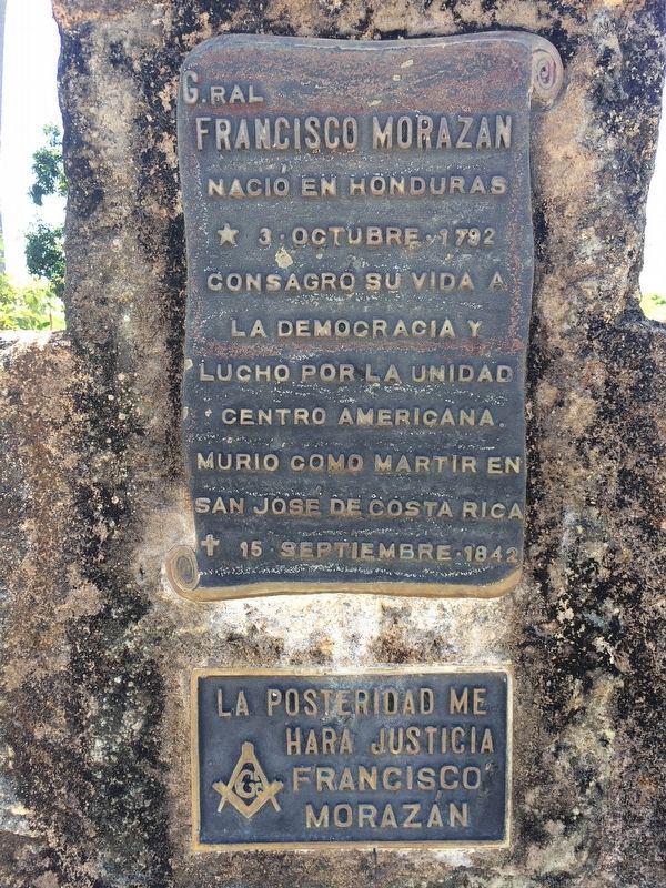 Former Home of General Francisco Morazán Marker. Click for full size. Former Home of General Francisco Morazán Marker image. Click for full size.