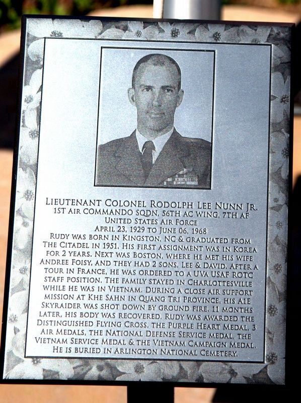 Lieutenant Colonel Rodolph Lee Nunn Jr. image. Click for full size.