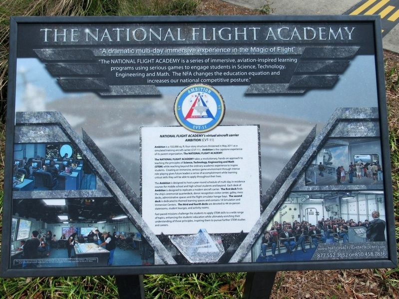 The National Flight Academy Marker image. Click for full size.