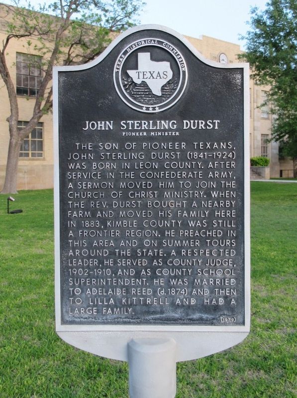 John Sterling Durst Marker image. Click for full size.