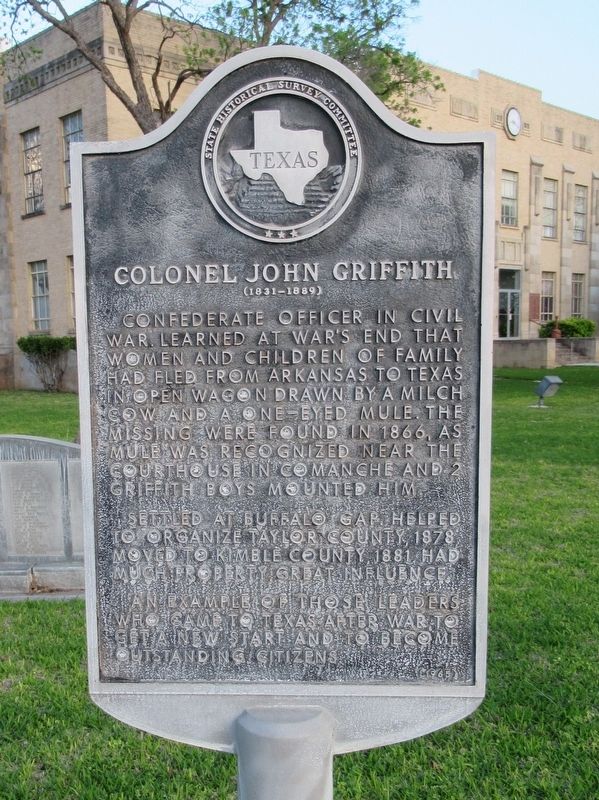 Colonel John Griffith Marker image. Click for full size.