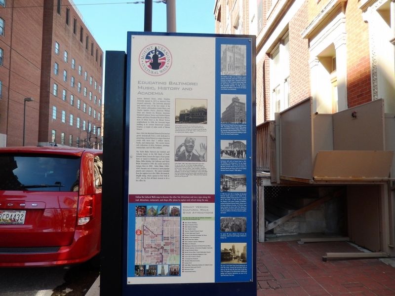 Educating Baltimore: Music, History and Academia Marker. Click for full size. Educating Baltimore: Music, History and Academia Marker image. Click for full size.