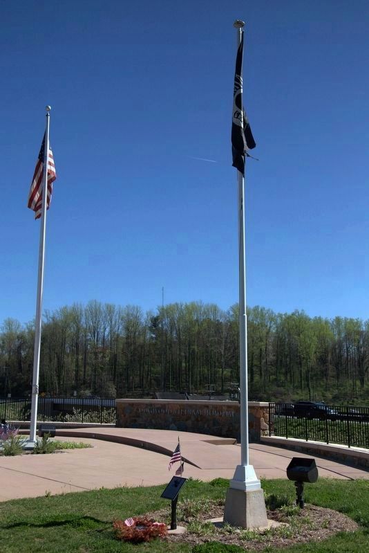 The POW-MIA Flag is Flown on the Right Side of the Memorial image. Click for full size.