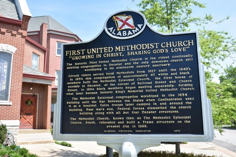 First United Methodist Church Marker side 1 image. Click for full size.