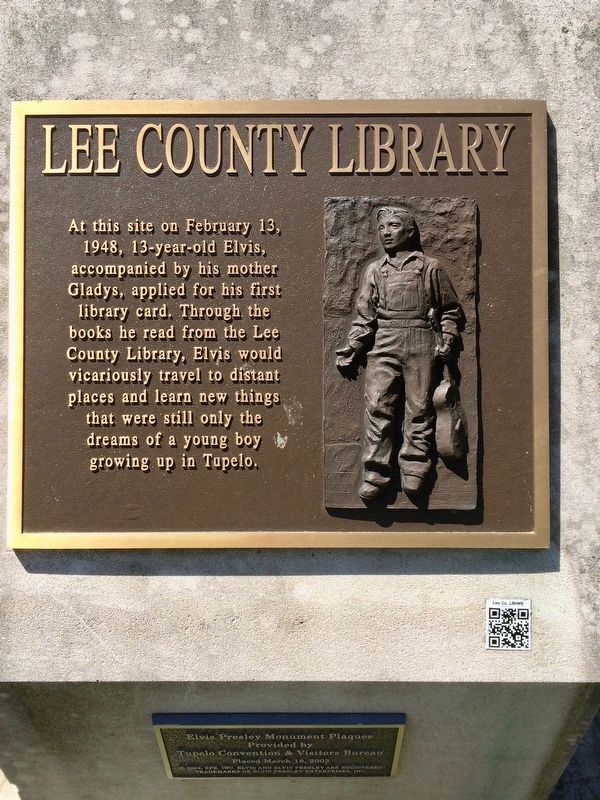 Lee County Library - Elvis Marker image. Click for full size.