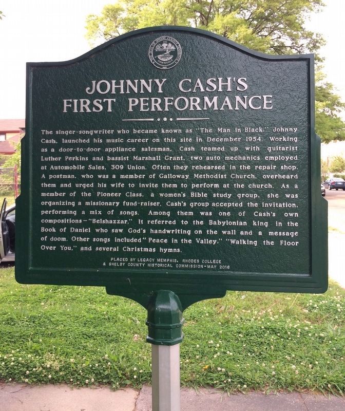Johnny Cash's First Performance Marker. Click for full size. Johnny Cash's First Performance Marker image. Click for full size.