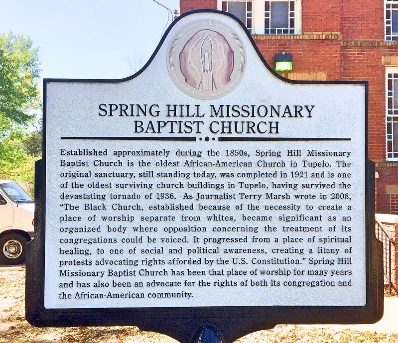 Spring Hill Missionary Baptist Church Marker image. Click for full size.