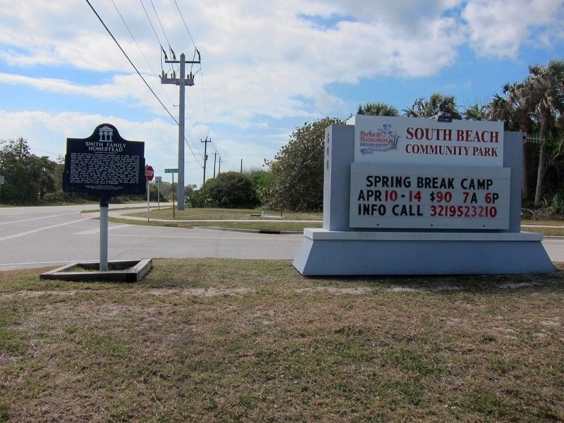 Marker Wide View Facing South along A1A. Click for full size. Marker Wide View Facing South along A1A image. Click for full size.
