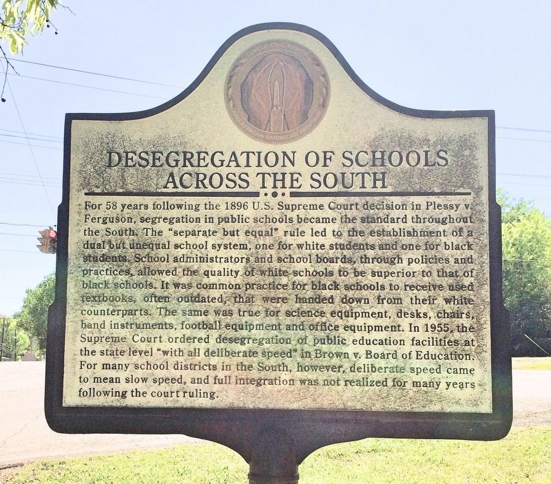 Desegregation of Schools Across the South Marker image. Click for full size.