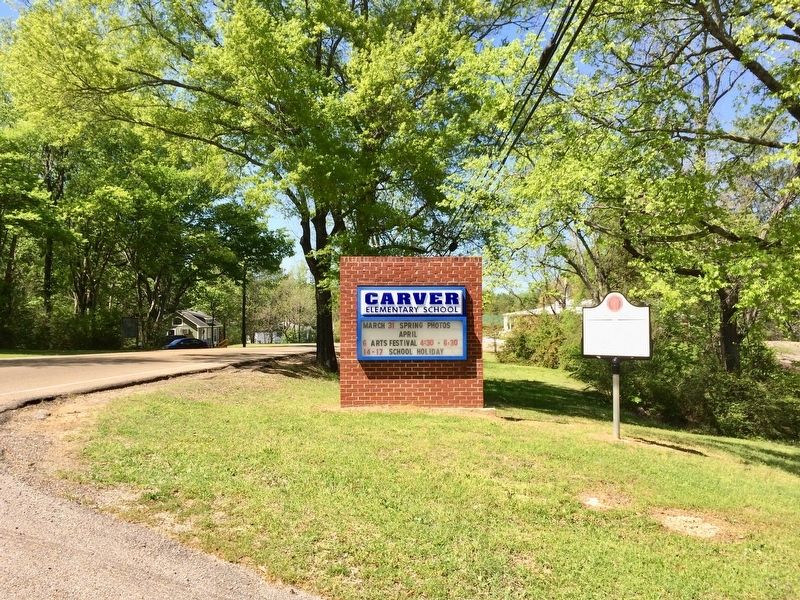 Carver School / Desegregation of Schools Across the South Marker along North Green Street. image. Click for full size.