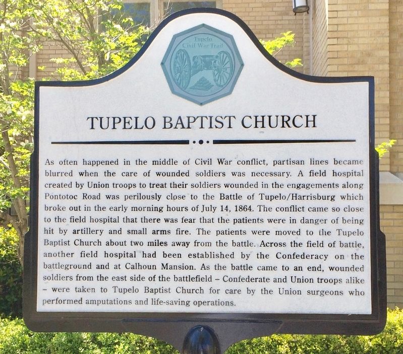 Tupelo Baptist Church Marker image. Click for full size.