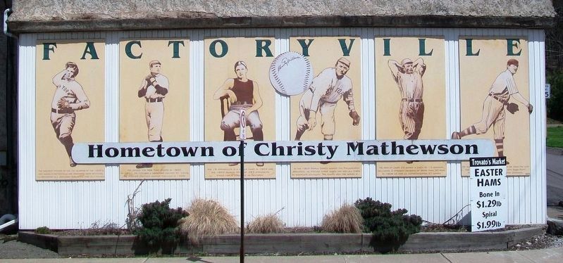 Hometown of Christy Mathewson Marker image. Click for full size.