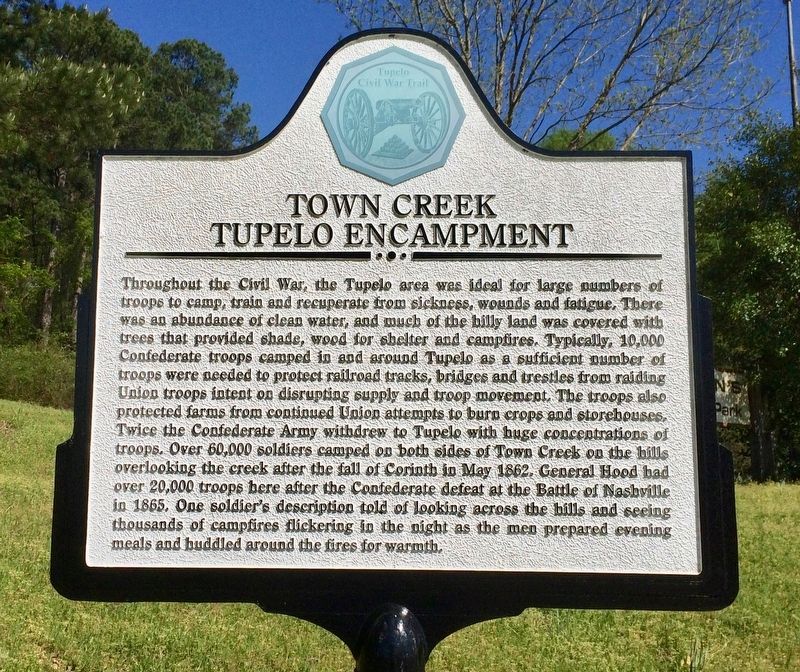 Town Creek Tupelo Encampment Marker image. Click for full size.