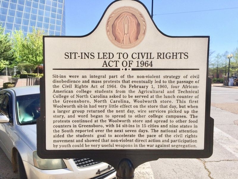 Sit-Ins Led to Civil Rights Act of 1964 Marker image. Click for full size.
