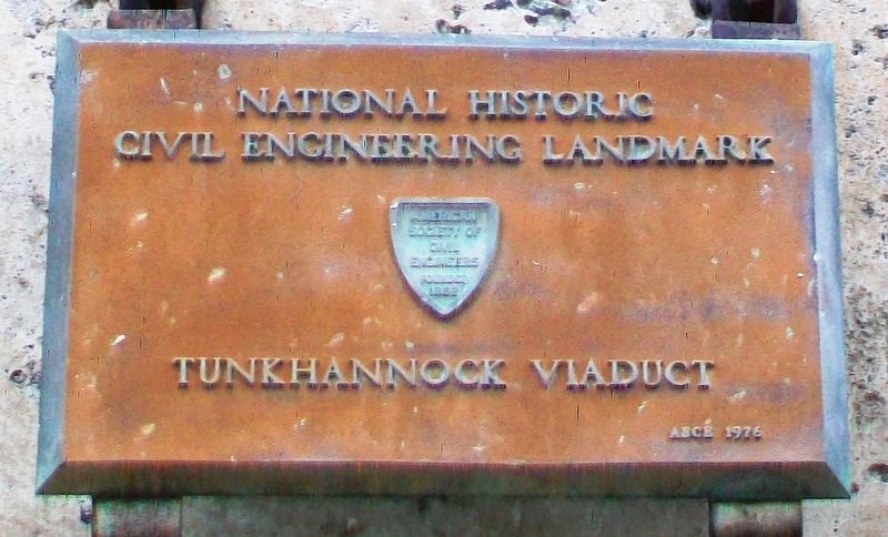 Tunkhannock Viaduct NHCEL Marker image. Click for full size.